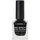Korres Gel Effect Nail Colour 100 Black Βερνίκι Νυχιών 11ml