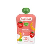 Smileat Organic Βιολογικός Πουρές Φρούτων σε Pouch, Μπανάνα-Φράουλα, Χωρίς Γλουτένη, Χωρίς Προσθήκη Ζάχαρης, από τον 6ο Μήνα 100gr