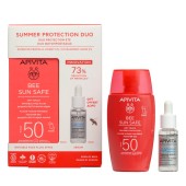 Apivita Promo Bee Sun Safe Dry Touch Invisible Face Fluid Spf50 with Marine Algae & Propolis 50ml & Δώρο Bee Tech Concentrates HA5 Honey Repair Serum 10ml