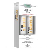 Power Health Power of Nature Ester-C 1000mg Stevia 20 Tabs + Δώρο Vitamin C 500 mg 20 eff. tabs