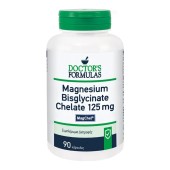 Doctors Formulas Magnesium Bisglycinate Chelate 125mg Συμπλήρωμα Διατροφής για το Μυικό & Νευρικό Σύστημα 90 Κάψουλες