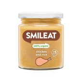 Smileat Organic Small Jar Βιολογικό Βρεφικό Γεύμα με Ρύζι, Κοτόπουλο & Αρακά, Χωρίς Γλουτένη από τον 6ο Μήνα 230gr