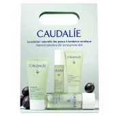 Caudalie Promo Vinopure Purifying Cleanser Gel 30ml & Toner 50ml & Blemish Control Salicylic Serum 10ml & Moisturizing Mattifying Fluid 15ml