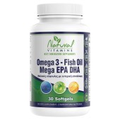 Natural Vitamins Fish Oil Ωμέγα 3 Λιπαρά πιο Πολλά EPA & DHA Χωρίς Μυρωδιά Ψαριού 30 Κάψουλες