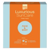 Luxurious Promo Sun Care Family Pack Sun Protection Body Cream Spf15, 200ml & High Protection Face Cream Spf50, 75ml