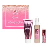 Aloe Colors X Emmanouela Cosmetics Promo Ready to Glow Body Bronzer Cream 100ml & Glow - Glitter Spray 100ml & Lip Oil 30ml