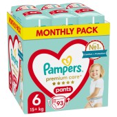 Pampers Monthly Pack Premium Care Pants Μέγεθος 6 (15kg+) 93 Πάνες-Βρακάκι