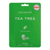 Kocostar Tea Trea Face Mask Εμποτισμένη Μάσκα Τόνωσης Προσώπου για Λιπαρές Επιδερμίδες 25ml