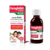 Vitabiotics Feroglobin Liquid Plus Gentle Iron, Vit D, Ginseng, CoQ10, 200ml
