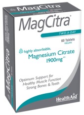 Health Aid Magcitra Magnesium Citrate 1900mg 60 tabs
