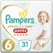 Pampers Premium Care Pants Μέγεθος 6 (15+Kg) 31 Πάνες-Βρακάκι