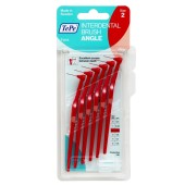 TePe Angle Μεσοδόντια Βουρτσάκια με Λαβή 0.50mm Σε Χρώμα Κόκκινο 6τμχ