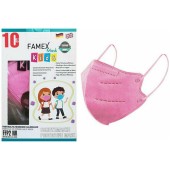 Famex Παιδική Μάσκα Υψηλής Προστασίας FFP2 NR - Pink 10τμχ