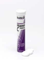 Health Aid Vitamin C 1000 mg Φραγκοστάφυλλο 20 eff. tabs
