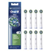 Oral-B Pro Cross Action Medium Electric Toothbrush Replacement Head White 8 τεμ