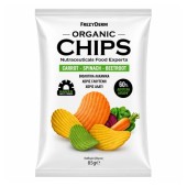 Frezyderm Organic Chips Carrot-Spinach-Beetroot Βιολογικό Σνακ Με Γεύση Καρότο Σπανάκι Παντζάρι 85gr