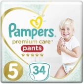 Pampers Premium Care Pants Μέγεθος 5 (12-17Kg) 34 Πάνες-Βρακάκι