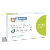 AlfaShield Alfa Gauze Sterile Αποστειρωμένη Γάζα με Υδρόφιλο Βαμβάκι 17x30cm 12τεμ
