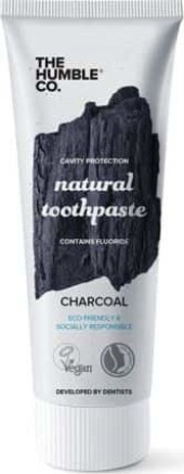 The Humble Co. Natural Toothpaste Charcoal Φυσική Οδοντόκρεμα Με Ενεργό Άνθρακα Για Λεύκανση 75 ml