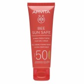 Apivita Bee Sun Safe Αντηλιακή Ενυδατική Κρέμα-Gel Προσώπου Με Χρώμα Spf50 50 ml