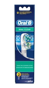 Oral-B Dual Clean Ανταλλακτικές Κεφαλές Ηλεκτρικής Οδοντόβουρτσας 2 Τεμάχια