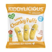 Kiddylicious Banana Chunky Puffs Σνακ Καλαμποκιού Μπανάνα από τον 7ο μήνα 12 gr