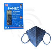 Famex Παιδική Μάσκα Υψηλής Προστασίας FFP2 NR - Navy Μπλε 10τμχ