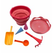 CompacToys 7 in 1 Sand Toys Red - 71022