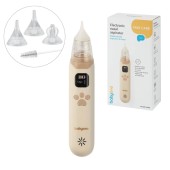 BabyOno Ηλεκτρικός Ρινικός Αποφρακτήρας Μύτης με 3 Επίπεδα Έντασης & Αθόρυβη Λειτουργία Μπεζ 1τεμ