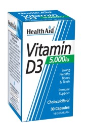 Health Aid Vitamin D3 5000iu 30 veg. caps