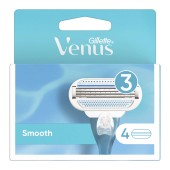 Gillette Venus Smooth Ανταλλακτικές Κεφαλές Γυναικείας Ξυριστικής Μηχανής 4τεμ