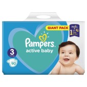 Pampers Active Baby No 3 90 Τεμάχια