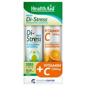 Health Aid Promo Di-Stress Fizzy Lemon - Pineapple 20 effer.tabs & Vitamin C 1000mg Orange 20 effer.tabs