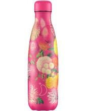 Chillys Ανοξείδωτο Μπουκάλι - Θερμός Floral Pink Pompoms 500 ml