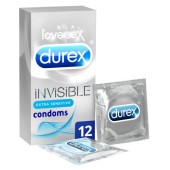 Durex Προφυλακτικά Εξαιρετικά Λεπτά Invisible 12 Τεμάχια