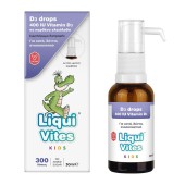 Vican Liqui Vites Kids Vitamin D3 400IU Drops Συμπλήρωμα Διατροφής για Ενίσχυση Ανοσοποιητικού, Υγιή Δόντια & Οστά σε Σταγόνες για Παιδιά 30ml