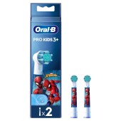 Oral-B Pro Kids 3+ Spiderman Ανταλλακτικές Κεφαλές Παιδικής Ηλεκτρικής Οδοντόβουρτσας 2 τεμάχια