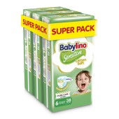 Babylino Sensitive Cotton Soft Super Pack Extra Large Μέγεθος 6 (13-18kg) 114 Πάνες