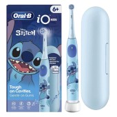 Oral-B iO Stitch Kids 6+ Electric Toothbrush Επαναφοριζόμενη Ηλεκτρική Οδοντόβουρτσα Stitch με Χρονοδιακόπτη Μουσικής 2 Λεπτών από 6 Ετών & Θήκη Ταξιδίου