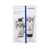 Korres Promo Pure Greek Olive Sea Salt Σετ Αφρόλουτρο Θαλασσινό Αλάτι 250ml & Κρέμα Σώματος 200ml