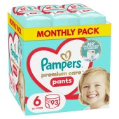 Pampers Monthly Pack Premium Care Pants Μέγεθος 6 (13-19kg) 93 Πάνες-Βρακάκι