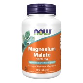 Now Foods Magnesium Malate 1000mg Συμπλήρωμα Διατροφής Ενισχυμένης Μορφής Μαγνησίου με Μηλικό Οξύ 180tabs