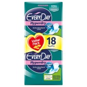 Every Day Hyperdry Normal Ultra Plus Value Pack Πολύ Λεπτές Σερβιέτες Έξτρα Απορροφητικές, Ιδανικές για Κανονική Ροή 18 τεμ