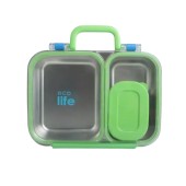 Ecolife Φαγητοδοχείο με 2 Χωρίσματα & Μπωλ Μπλε Xρώμα 800ml