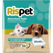 Rispet Absorbent Floor Pet Pads 60x60cm 14τεμ