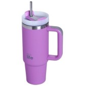Ecolife Ανοξείδωτο Ποτήρι Θερμός με Καλαμάκι Iris 900ml - 33-BO-5015