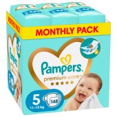 Pampers Monthly Pack Premium Care Μέγεθος 5 (11kg-15kg) 148 πάνες