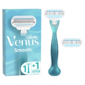 Gillette Venus Smooth Sensitive Λαβή Γυναικείας Ξυριστικής Μηχανής 1τεμ & Ανταλλακτικές Κεφαλές 2τεμ