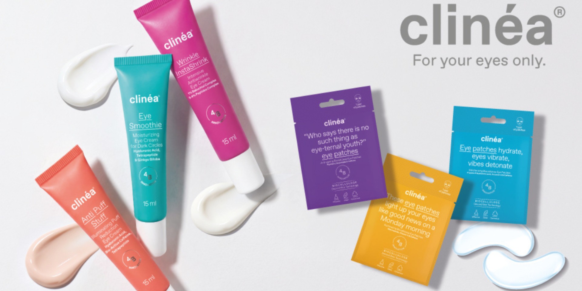 Clinea Eye Smoothie, Anti-Puff Stuff και Wrinkle InstaShrink