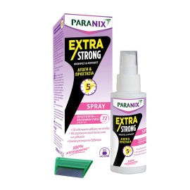Paranix Extra Strong Hair Spray Αγωγή Κατά Των Φθειρών σε Σπρέι Με Κτενάκι 100 ml